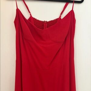 Reformation red midi dress size 12